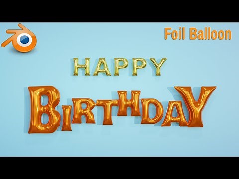 Blender quick tutorial Make foil balloon - 199