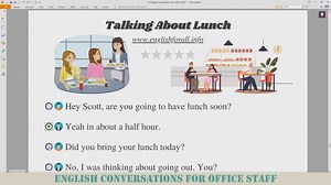 Talking About Lunch - English Conversations for Office Staff