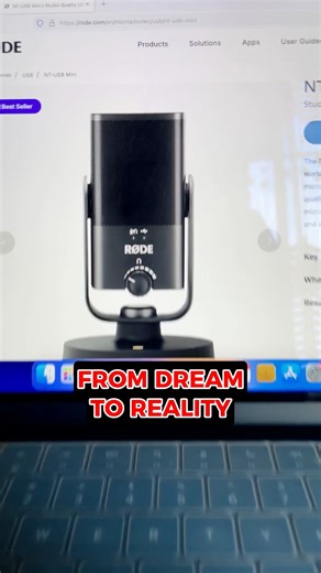 Rode NT-USB Mini Mic | From Dream to Reality #shorts #rodemic