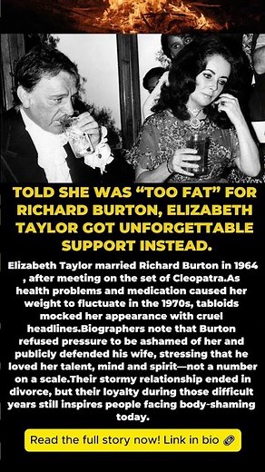 How Richard Burton Defended Elizabeth Taylor From Cruel Body‑Shaming