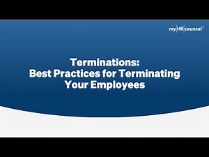 Terminations: Best Practices for Terminating your Employees