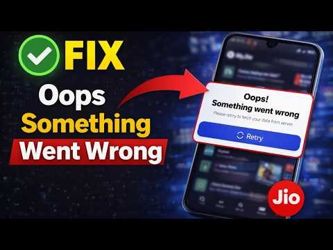 How to Fix MyJio App “Oops Something Went Wrong” Error (Working Solution)