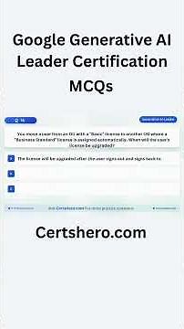 Google AI Exam Questions and Correct Answers #certshero #generativeai