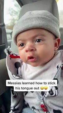 Baby Milestone: Sticking Tongue Out#baby #milestone #tongueout #cute