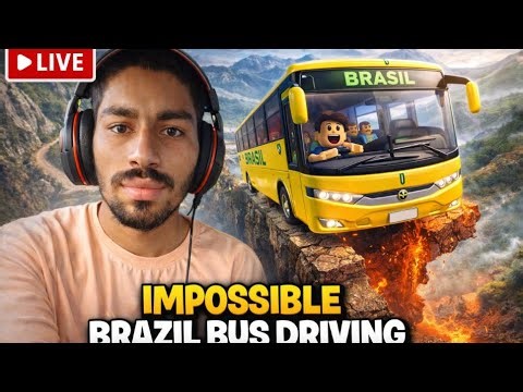 😱 Impossible Bus Driving Brazil Map | Roblox LIVE Gameplay