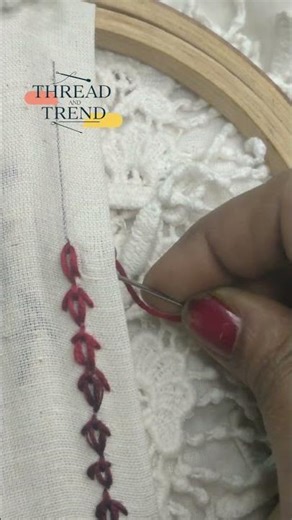 Border Line Embroidery| Tutorial For Beginners| #embroideryforbeginners