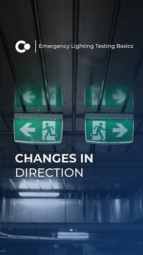 Emergency lighting at decision‑making points
