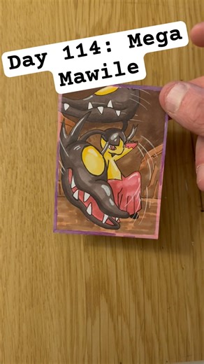 Day 114: Mega Mawile! #pokemon #art #pokemoncards #tcg