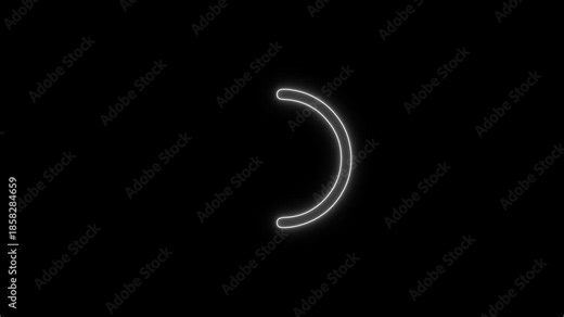 Glowing neon refresh icon Animation. Reload symbol, update, circle arrow, refresh, reload animation for modern digital UI and HUD systems