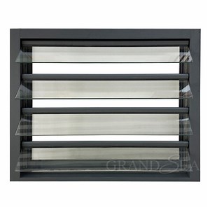 [Hot Item] American Standard Commercial System Aluminum Glass Louver Window Large Scale Shutter Windows Toughened Glass