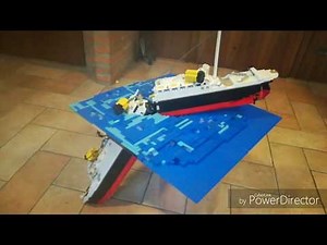 Lego sinking Titanic model