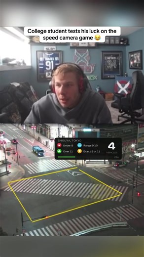 College student tests his luck on the speed camera game 😂 #kickstreaming