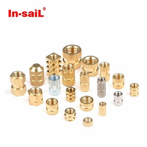 [Hot Item] OEM Custom Injection Molding Threaded Insert Nut Knurled Insert Nut Brass Nut