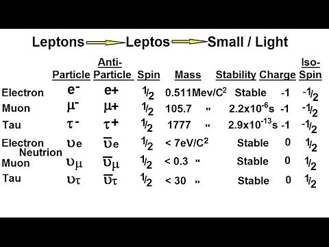 Particle Physics (12 of 41) Elementary Particles: What Are Leptons?