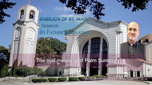 15 reactions | "The real meaning of Palm Sunday." By Fr. James King. | Basilica of St. Mary - Livonia, MI | Facebook