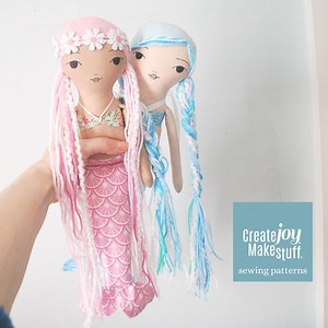 Mermaid Rag Doll Sewing Pattern PDF – Sew a Handmade 14 Inch Cloth Doll Project - Etsy