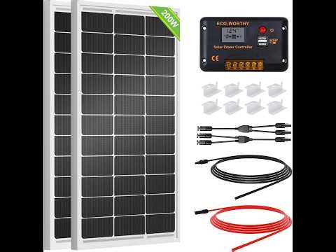 ECO-WORTHY 200 watt 12/24 Volt Solar Kit Review - Pros & Cons - ECO-WORTHY solar panel kit