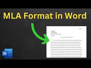 Formatting an MLA Style Paper (Academic Writing) in Microsoft Word with Works Cited & Cover Page