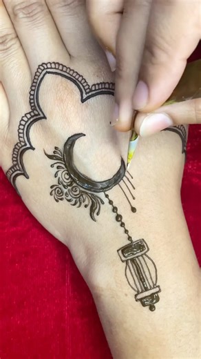 Moon mehndi design for Eid2026 #eid #eidmehndi #ytshorts