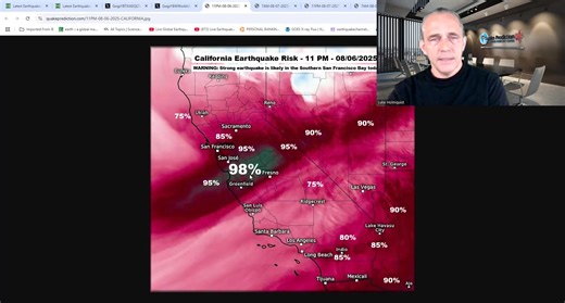WARNING: Strong earthquake (possible major earthquake) is likely near Los Angeles, late on 08/07 or early on 08/08. Please see website and maps. | Free Earthquake Prediction