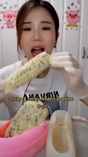 Delicious Sticky & Milky Frozen Passion Fruit Ice