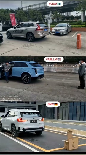 Cadillac, volvo and BMW : Real AEB Reverse Collision Avoidance