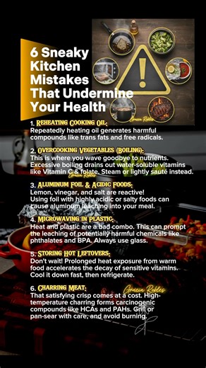 ⚠️ Common Cooking & Storage Mistakes That Are Undermining Your Health! ⚠️ Don't let these simple errors turn your healthy meal prep into a chemical experiment. #FoodSafety #HealthyCooking #KitchenHacks #NutritionFacts #CookingTips #MealPrepTips #AvoidThese #HealthMistakes #ToxicFreeLiving #EatSmart | Gracia Robles