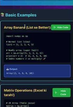 NumPy Basics Every Python Developer Should Know! 🔥 #campusplacement
