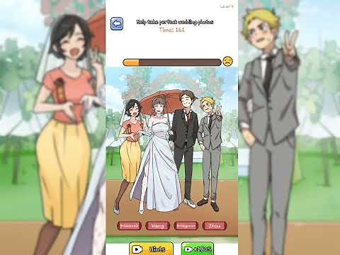 Brain Puzzle Queen : Help take perfect wedding photos (Level 9) #mangatoon #Game