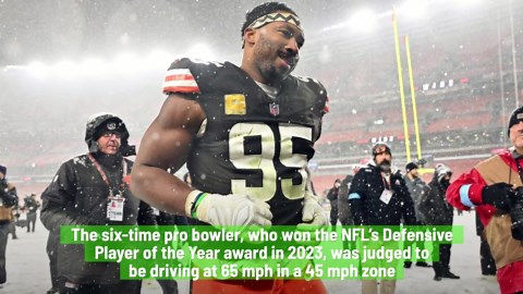 Browns' Garrett Receives Citation For Driving At 100 Mph