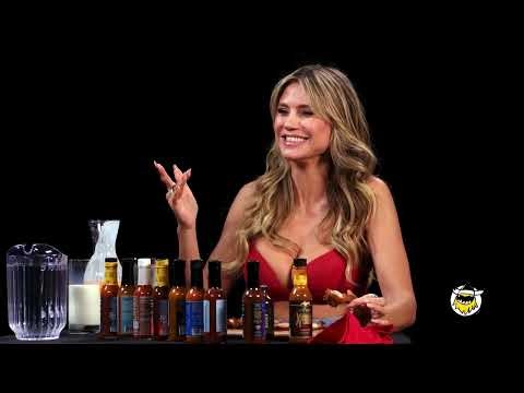 Heidi Klum - The Last Dab Xperience Hot Sauce Reaction - Hot Ones