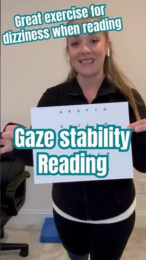 Get rid of dizziness with these gaze stability exercises #vestibular