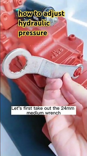 How to adjust hydraulic pressure prv #PRV #hydraulic #pump #mechanic #maintenance