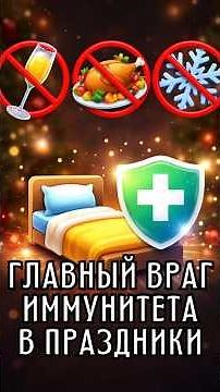 ЭТО УБИВАЕТ ВАШ ИММУНИТЕТ В ПРАЗДНИКИ #здоровье #shorts #новыйгод #болезнь