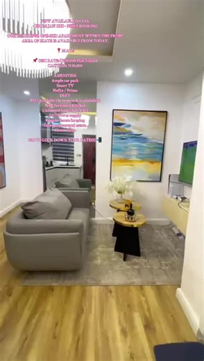 NEW AVAILABLE DATES: • ⁠FROM JAN 3RD - NEXT BOOKING OUR BEAUTIFUL ONE-BED APARTMENT WITHIN THE PRIME AREA OF IKATE IS AVAILABLE FROM TODAY. 📍IKATE 📌 DEC RATE: ₦150,000 PER NIGHT CAUTION: N50,000 AMENITIES: Ample car park Smart TV Neflix / Prime DSTV PS5 (Available On request & availability) Well furnished Kitchen Unlimited Super fast WIFI 24/7 Power supply Regular house keeping Gated and secured estate. Clean water. DM TO LOCK DOWN YOUR DATE(S) 📲 #shortletapartmentinlagos #airbnb #apartmentfo
