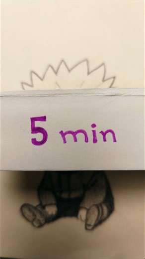 5min vs 15min vs 1 Hour Satoru Gojo Drawing Challenge | #shorts #jjk #anime #gojo #drawing