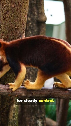 The tree kangaroo moves through rainforest canopies #facts #wildlife #naturefacts #wildlifevideo