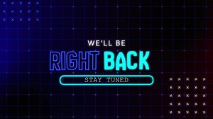 Well Be Right Back Animated Screen Futuristic Background Stream Overlay