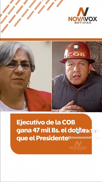 🟠 El presidente #RodrigoPaz reveló que el salario del ejecutivo de la COB es dos veces más que la del primer mandatario. #novavoxnoticias #noticias #noticiasbolivia