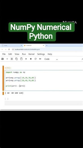 NumPy Numerical Python #numpytutorial #numpypython #numpy #pythonprogramming #pythontutorial #python