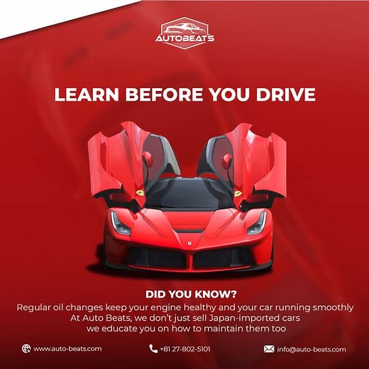 🛠️ Drive Smarter with Auto Beats! From oil changes to expert car care tips, we’ve got your back — because buying a car is just the beginning. Learn. Maintain. Drive Confidently. 📞 81 27-802-5101 📧 info@auto-beats.com 🌐 www.auto-beats.com #AutoBeats #CarCareTips #JapanImportedCars #DriveSmart #UsedCarsUSA #CarDealers #AutoEducation | Auto Beats