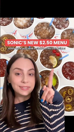 NEW $2.50 SONIC menu! Everything is $2.50 #cheapeats