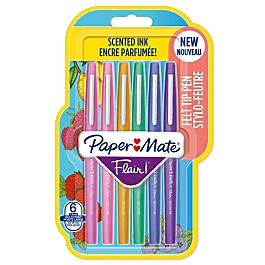 Papermate Flair Scented Fibre Tip Pens Pack of 6