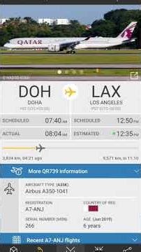 Live Flight Tracking | Qatar Airways | Doha to Los Angeles | ‪@gflightradar‬