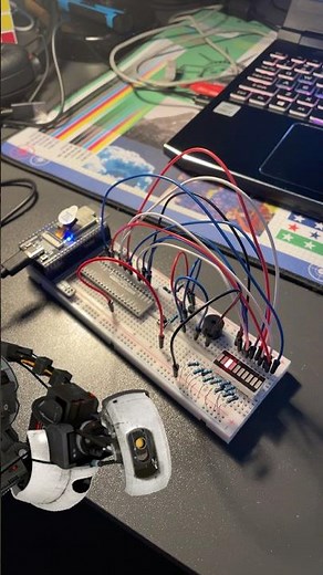 ESP32 midi audio visualiser with buzzer - Portal 2 still alive #esp32 #arduino #electronics #portal