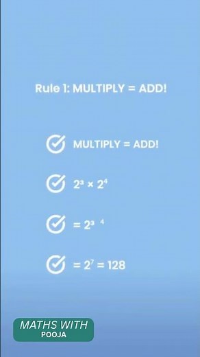 Exponent Explosion! | Learn Exponent Rules in 60 Seconds | Mathswithpooja