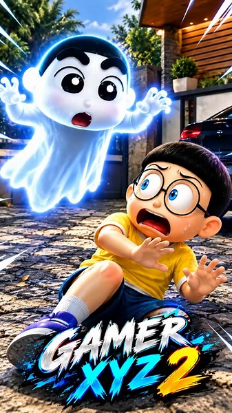 Shinchan becomes a 😱ghost and scares Nobita! 😱👻#shinchan #jack #nobita#gta