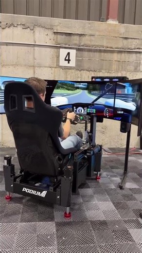 AMS 2 graphics on triple 45 OLEDs via @podium1racing #simracing #ERA #simulator #eracingassociation