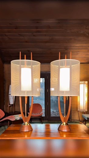 Esthetic Vintage on Instagram: "This phenomenal 1963 pair of Model 1545 table lamps–designed by Arthur Jacobs for Modeline of California—will be posted to instagram tomorrow. Message for info."