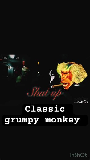 Grumpy monkey gets what he deserves ￼￼